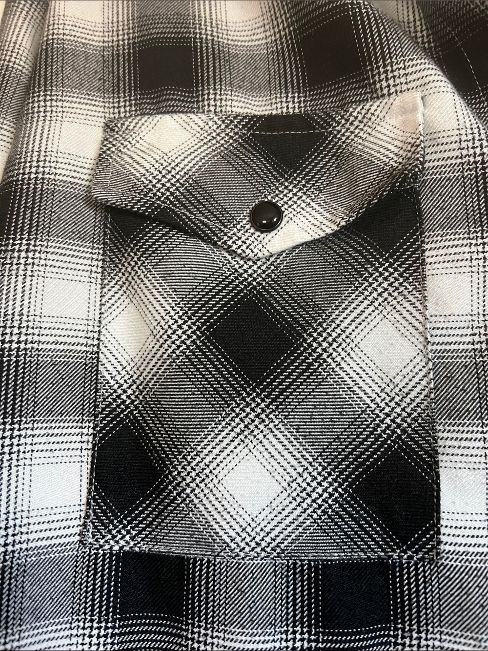 DIXXON Black and White Plaid Flannel Shirt - Picture 3 of 9
